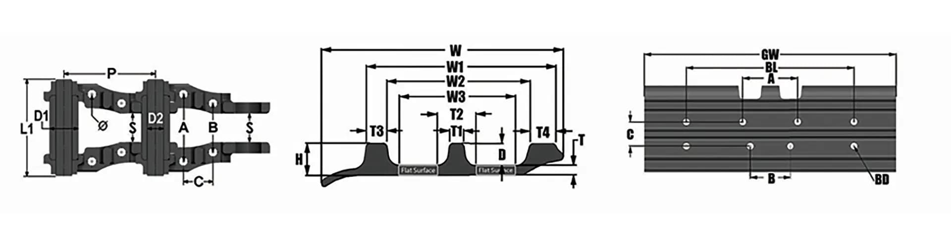 Clip-On Pad Measurement Diagram