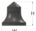 Carbide tip width and height